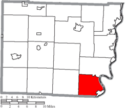 Location of York Township in Belmont County