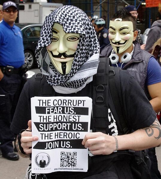 File:Occupy Wall Street Anonymous 2011 Shankbone.JPG