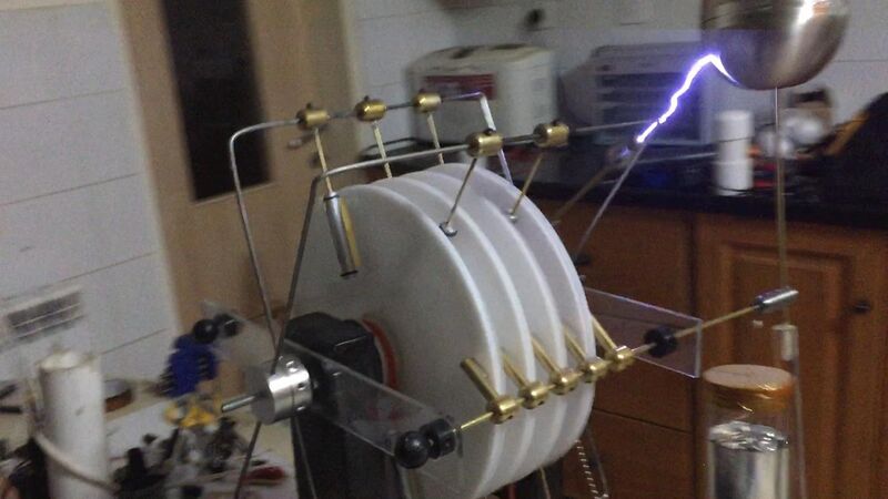 File:Side view of homemade 12" Quadruple Bonetti Electrostatic Generator (Sector-less Wimshurst Machine).jpg