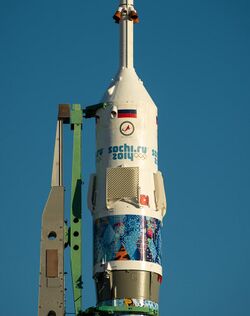 Soyuz TMA-11M erected at Baikonur Cosmodrome (201311050027HQ).jpg