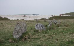 Stone Circle with modern china clay works. - geograph.org.uk - 418770.jpg