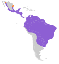 Tityridae map.svg