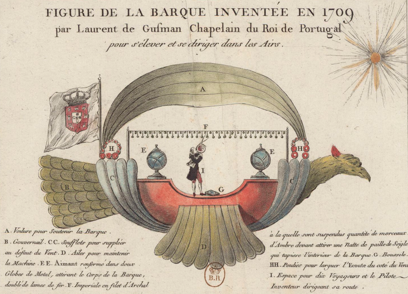File:Figure de la Barque inventée en 1709 par Laurent de Gusman, Chapelain du Roi de Portugal, pour s'élever et se diriger dans les Airs - Bibliothèque nationale de France.png
