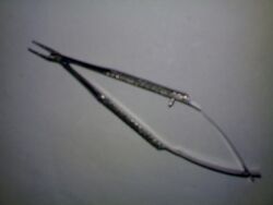 Medical instrument Eye Barraquer's needle holder.jpg