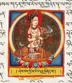 Perfection of Insight, Folio from a Shatasahasrika Prajnaparamita (The Perfection of Wisdom in 100,000 Verses) LACMA M.81.90.8 (2 of 2).jpg