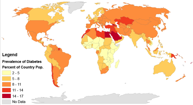 File:Prevalence of Diabetes by Percent of Country Population (2014) Gradient Map.png