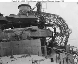 USS Michigan BB 27 collapsed cage foremast.jpg