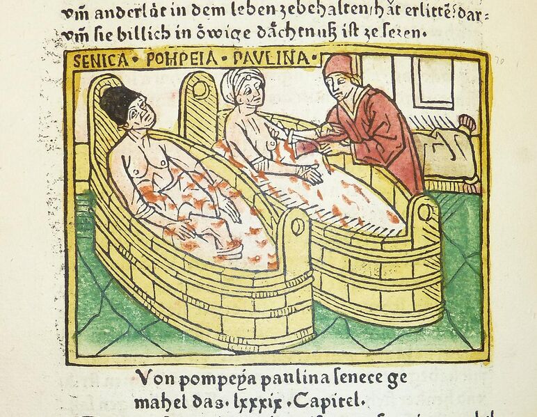 File:Woodcut illustration of the suicide of Seneca and the attempted suicide of his wife Pompeia Paulina - Penn Provenance Project.jpg