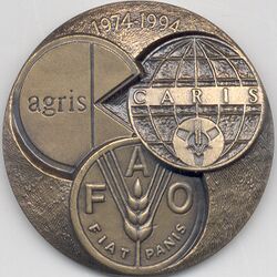 FAO Commemorative 1994 Twenty Years of AGRIS Bronze Obverse.jpg