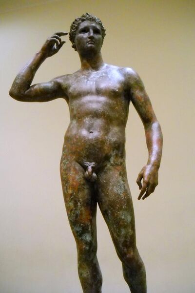 File:Greek Victorious Youth Athlete (5) - Getty Villa Collection.jpg