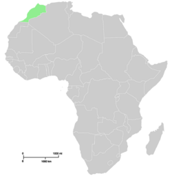 Range map-Senecio squalidus-Africa.svg