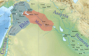 A map detailing the location of Assyria within the Ancient Near East c. 2500 BC.