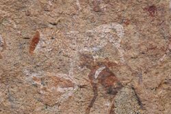 San rock art depicting a zebra