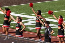 Brown University Cheerleaders at Brown Stadium football game.jpg