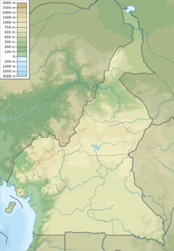Location of Lake Dissoni in Cameroon.