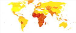 Epilepsy world map-Deaths per million persons-WHO2012.svg