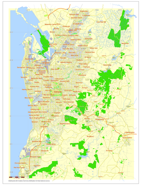 File:Free vector map of Adelaide Australia Level 12 G View.svg