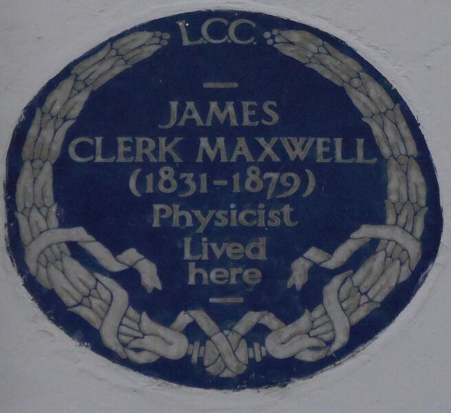 File:James Clerk Maxwell 16 Palace Gardens Terrace blue plaque.jpg