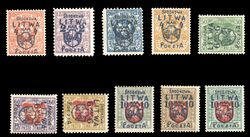 Lithuanian postage stamps with overprints of Central Lithuania (Litwa Srodkowa), 1920.jpg