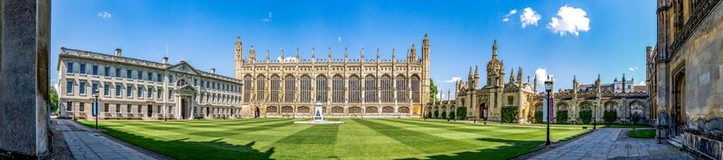 File:Panorama depicting the Front Court of King's College Cambridge v2.jpg