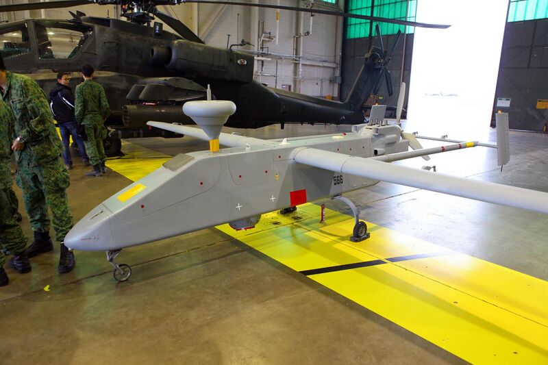 File:Republic of Singapore Air Force IAI Searcher II Unmanned Aerial Vehicle at Henry Post Army Airfield, Fort Sill, Lawton, Oklahoma - 20091114.jpg
