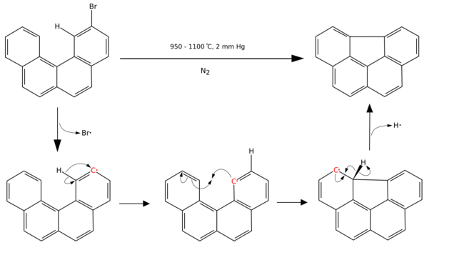 Aryl radical 1,2-shift in a helicene