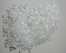 Sample of granulated polyethylene