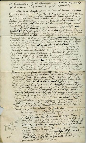 File:Roger Sherman Copy of the Declaration of Independence.jpg