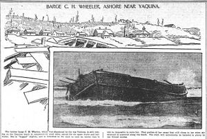 Sailing barge Wheeler wrecked 1901.jpg