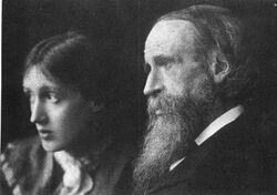 Portrait of Virginia Woolf with her father Leslie Stephen in 1902, by Beresford