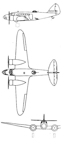 File:Aero A.304 3-view L'Aerophile February 1939.jpg