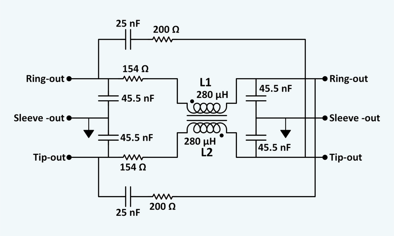 File:Artificial Telephone Line 6000ft, 24 gauge, Schematic.png