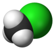 Spacefill model of chloromethane