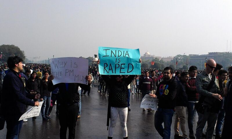 File:Delhi protests-India Raped, says one young woman's sign.jpg