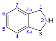 Isoindoline numbering.svg