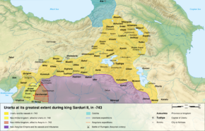 Urartu under Sarduri II, 743 BC