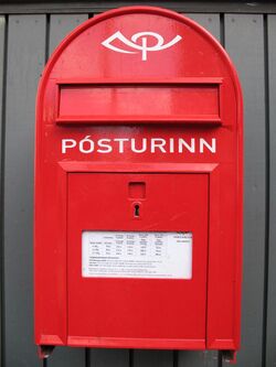 Icelandic postbox in Reykjavík.jpg