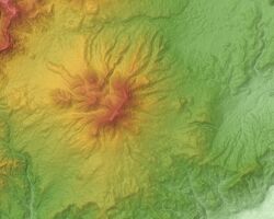 Iizuna Volcano Relief Map, SRTM-1.jpg