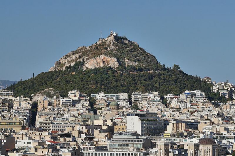 File:Mount Lycabettus from the Areopagus on June 7, 2020.jpg