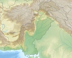 Map showing the location of the Chinji locality in Punjab, Pakistan.