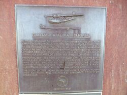 Plaque for the Qantas Catalina Memorial on the Esplanade in Crawley, Western Australia.JPG