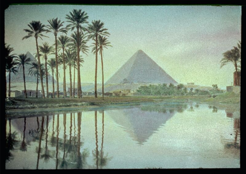 File:Egypt. Pyramids. Pyramids and palm grove reflections LOC matpc.23063.jpg