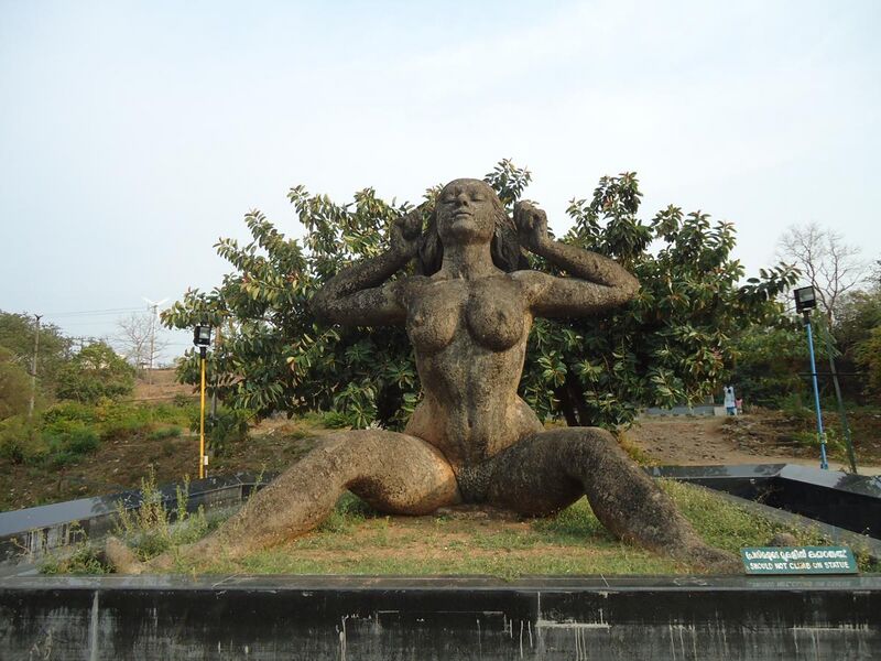 File:Malampuzha Garden Yakshi Statue by Kanayi Kunjiraman.JPG
