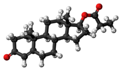 Testosterone propionate molecule ball.png