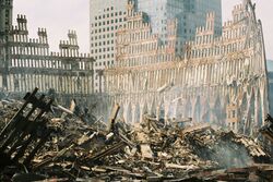 WTC-Wreckage-exterior shell of south tower.jpg