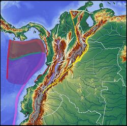 Coiba & Malpelo Plates and major seismic faults of Colombia.jpg