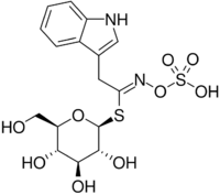 Glucobrassicin structure.svg