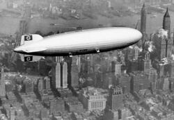 Airship Hindenburg over New York