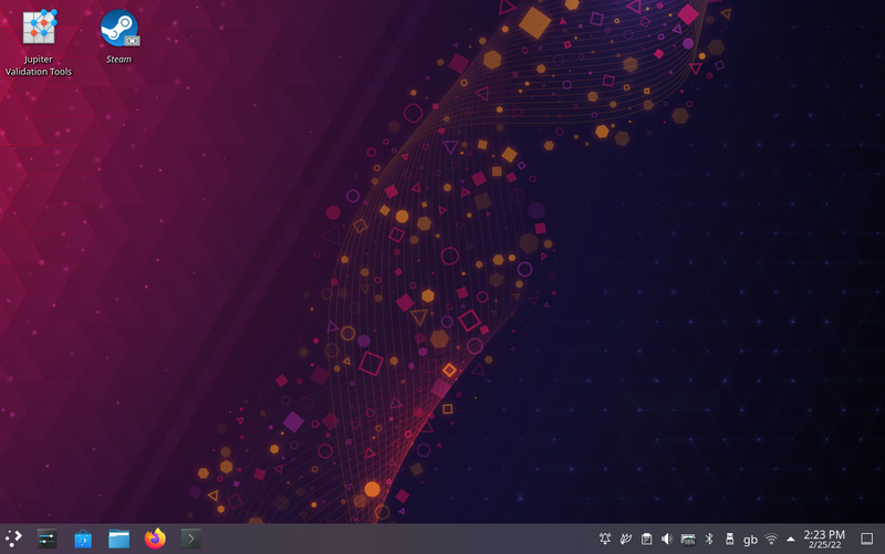 File:KDE Plasma 5.23 on Steam Deck Desktop screenshot.png