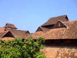 Padmanabhapuram Palace, roof works.jpg